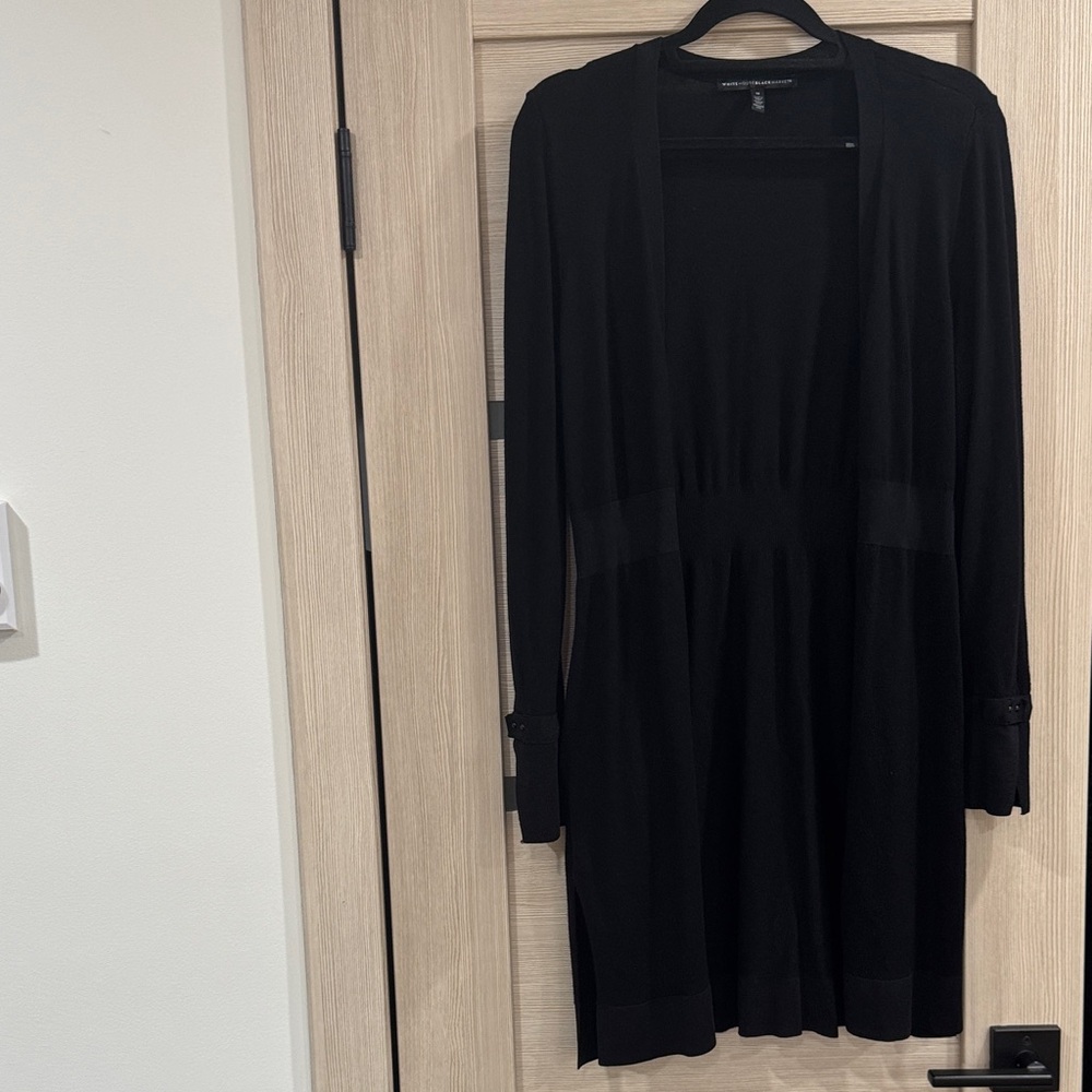 White House Black Market Black Long Sleeve Tunic